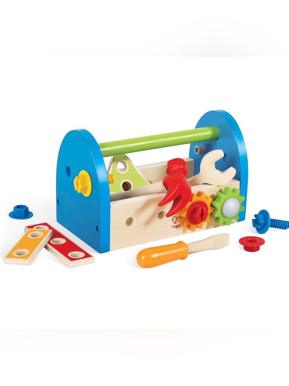 Hape Fix It Kid's Wooden Tool Box and Accessory Play Set